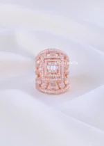Adjustable Luxury Square Diamond Ring (Rose Gold) RING02363
