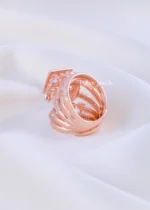 Adjustable Luxury Square Diamond Ring (Rose Gold) RING02363 - Image 3