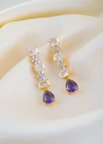 Amethyst Drop Earrings (Yellow Gold) EAR001489