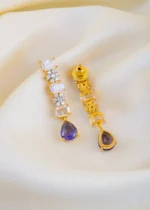 Amethyst Drop Earrings (Yellow Gold) EAR001489 - Image 4