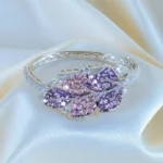Amethyst Purple Leaf Bracelet (Dual Plating) BRA001150