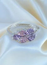Amethyst Purple Leaf Bracelet (Dual Plating) BRA001150