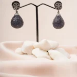 Antique Blue Sapphire Earrings (Antique Silver) EAR000774