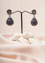 Antique Blue Sapphire Earrings (Antique Silver) EAR000774