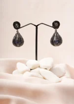 Antique Blue Sapphire Earrings (Antique Silver) EAR000774 - Image 2