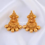 Antique Floral Temple Danglers (Yellow Gold) EAR002173