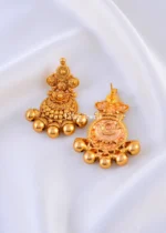 Antique Floral Temple Danglers (Yellow Gold) EAR002173 - Image 3