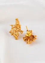 Antique Gold Plated Temple Necklace Set- NEC002759 - Image 3
