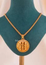 Antique Gold Plated Temple Necklace Set- NEC002760 - Image 2