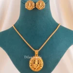 Antique Gold Plated Temple Necklace Set- NEC002761