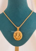 Antique Gold Plated Temple Necklace Set- NEC002761 - Image 2