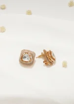 Antique Kundan Studs (Antique Gold) EAR000545 - Image 2