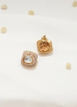 Antique Kundan Studs (Antique Gold) EAR000545 - Image 3