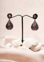 Antique Ruby Earrings (Antique Silver) EAR000775 - Image 2