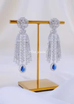 Anya Azure Blue Danglers (Silver) EAR002087 - Image 2