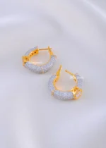 Aura Glint German Silver Hoops (Yellow Gold) EAR002295 - Image 3