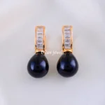 Aurelia Black Shine Earrings (Yellow Gold) EAR002164