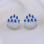 Aurelia Glow Blue Studs (Silver) EAR002129