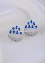 Aurelia Glow Blue Studs (Silver) EAR002129 - Image 2