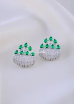 Aurelia Glow Green Studs (Silver) EAR002128 - Image 2