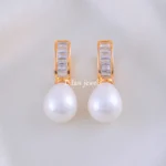 Aurelia Pearl Shine Earrings (Yellow Gold) EAR002162