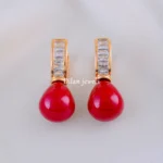 Aurelia Red Shine Earrings (Yellow Gold) EAR002163