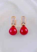 Aurelia Red Shine Earrings (Yellow Gold) EAR002163