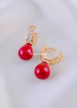 Aurelia Red Shine Earrings (Yellow Gold) EAR002163 - Image 3
