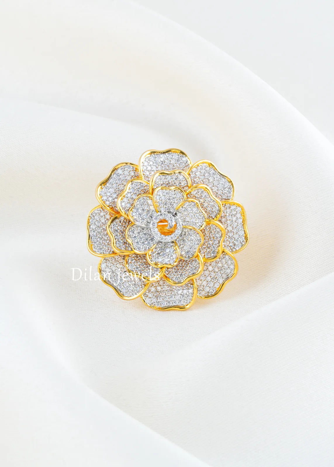 Aurora-Blossom-Luxe-Ring-Yellow-Gold-RING02654 Aurora Blossom Luxe Ring (Yellow Gold) RING02654 - Image 1