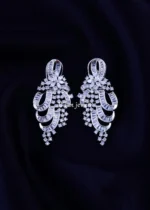 Aurora Diamond Loop Drops (Silver) EAR002184