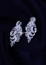 Aurora Diamond Loop Drops (Silver) EAR002184 - Image 2