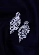 Aurora Diamond Loop Drops (Silver) EAR002184 - Image 3