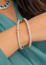 Gold Plated Diamond Bangles- BAN002798