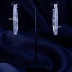 Bagette Stardust German Silver Drops (Silver) EAR002309