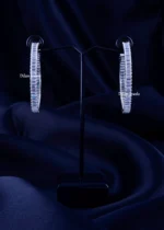 Bagette Stardust German Silver Drops (Silver) EAR002309