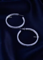 Bagette Stardust German Silver Drops (Silver) EAR002309 - Image 2