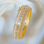 Bagguette Diamond Single Bangle (Yellow Gold) BRA001302
