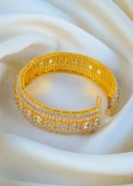 Bagguette Diamond Single Bangle (Yellow Gold) BRA001302 - Image 3