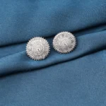 Bagguette Stud Earrings (Silver) EAR000740