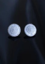 Bagguette Stud Earrings (Silver) EAR000740 - Image 4