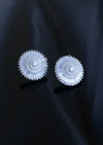 Bagguette Stud Earrings (Silver) EAR000740 - Image 5