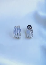 Bagguettes Half Baali Earrings (Silver) EAR000840 - Image 2