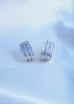 Bagguettes Half Baali Earrings (Silver) EAR000840 - Image 3