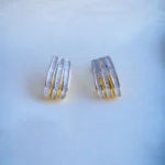Bagguettes Half Baali Earrings (Yellow Gold) EAR000839