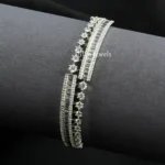 Baguette Diamond Luxury Bracelet (Silver) BRA002452