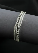 Baguette Diamond Luxury Bracelet (Silver) BRA002452