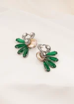 Baroque Pearl Earrings (Antique Silver) EAR000599 - Image 2