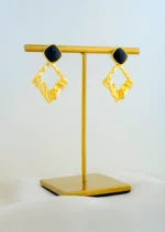 Black Aurora Loops (Yellow Gold) EAR001813 - Image 3