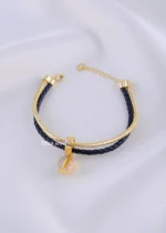 Black Pearl Fusion Bracelet (Yellow Gold) BRA002207 - Image 3