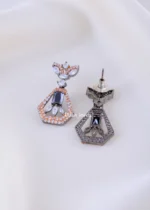 Black Royale Glam Dangler (Black Rhodium) EAR002237 - Image 3